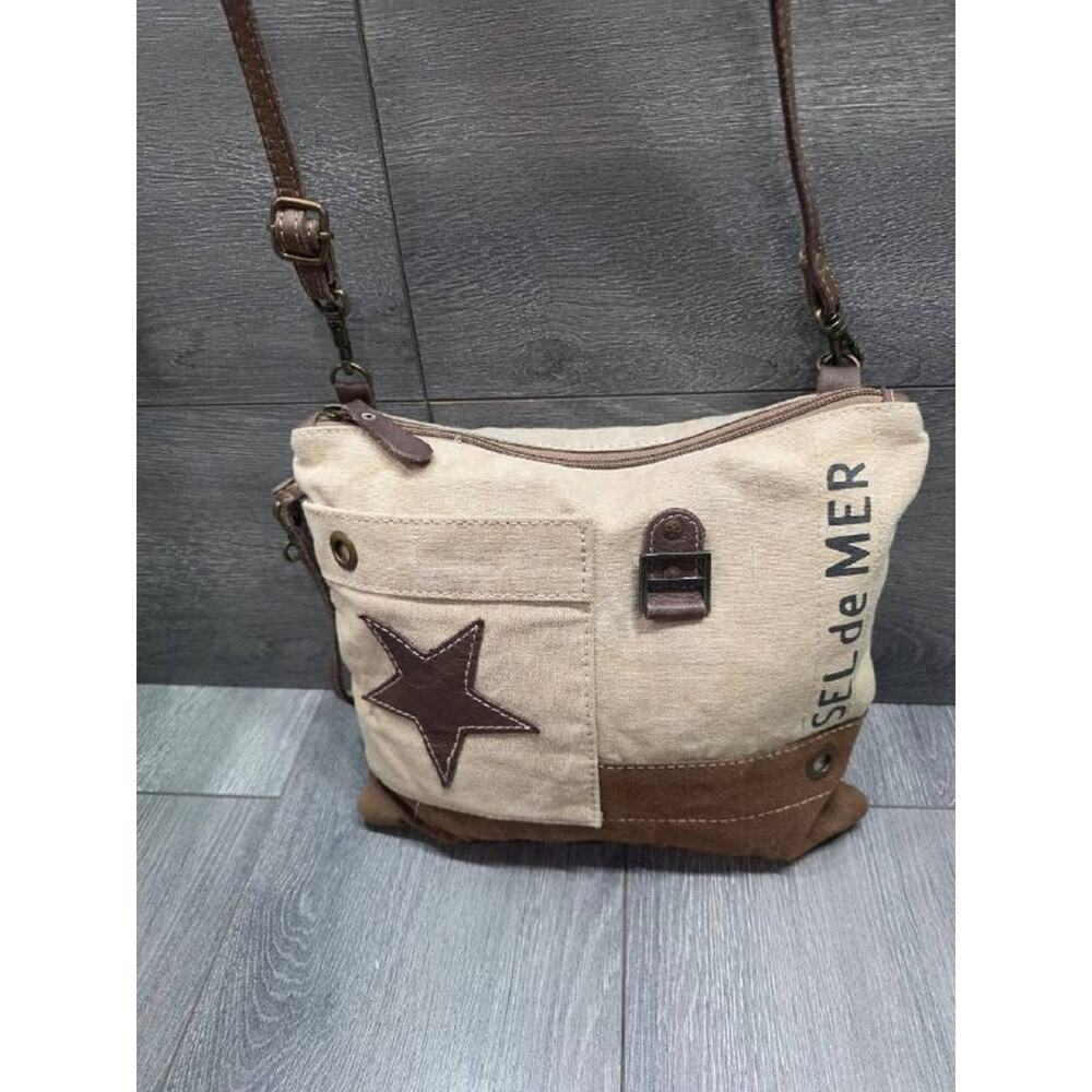 Myra Bag Western Leather‎ Shoulder Bag for Women - Beige B000671